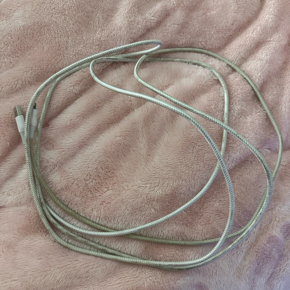 Durable Silver USB Charging Cable